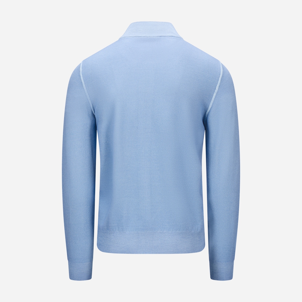 Full Zip Merino Jacket - Ligth Blue