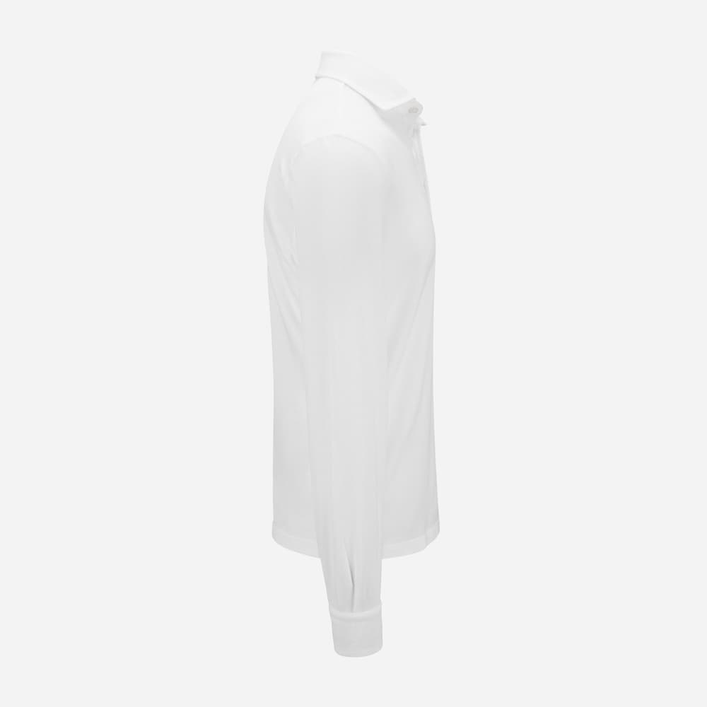Pique Cotton Longsleeve - White