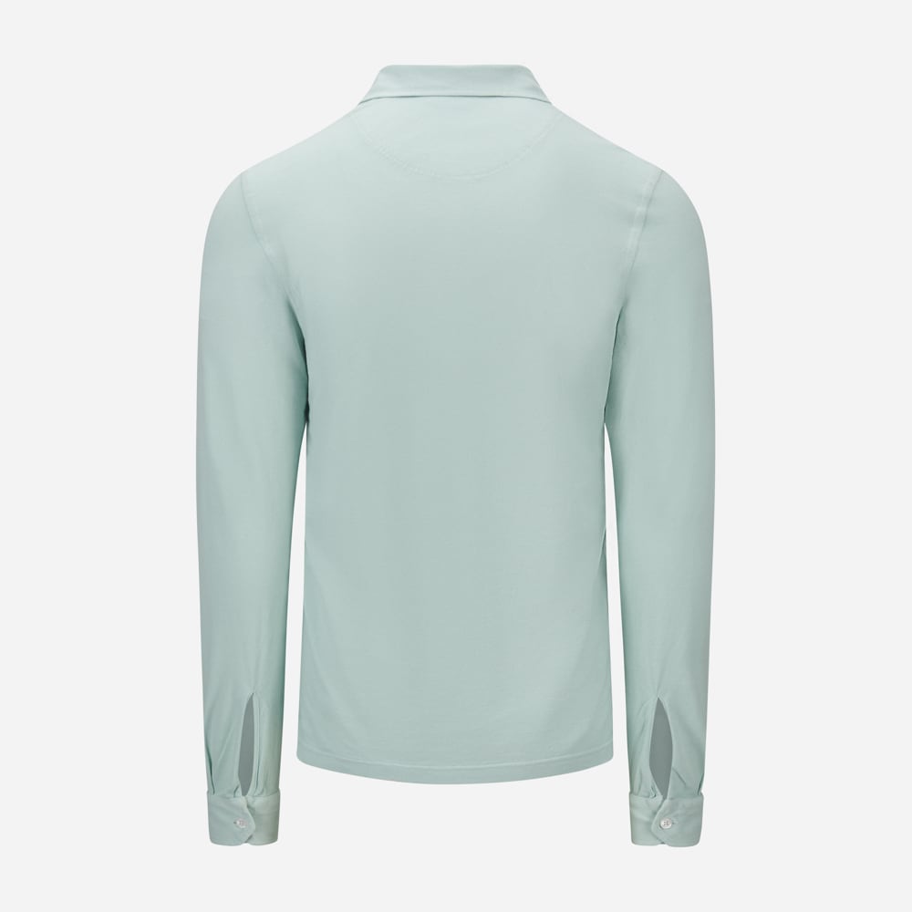 Pique Cotton Longsleeve - Aqua