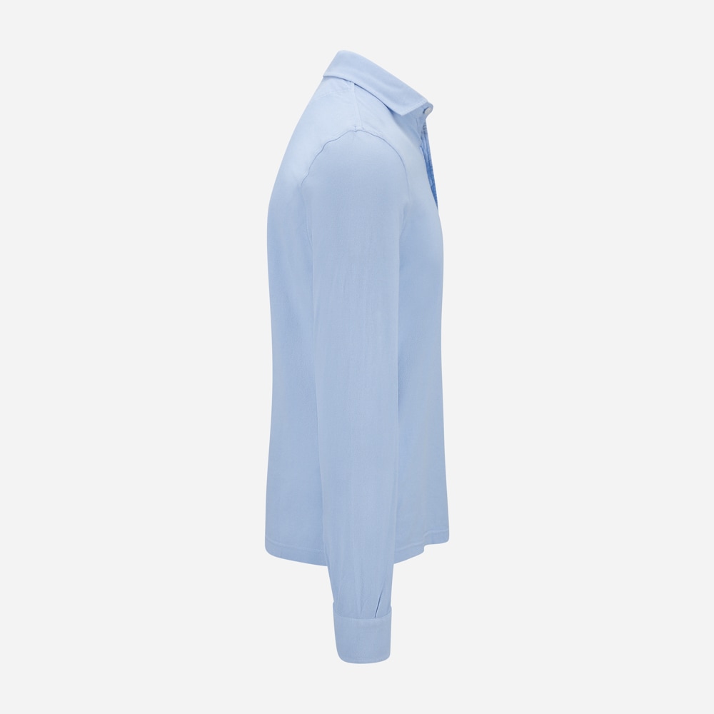 Pique Cotton Longsleeve - Ligth Blue
