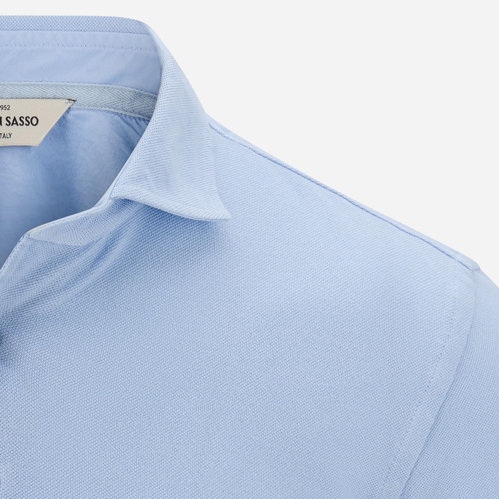 Pique Cotton Longsleeve - Ligth Blue