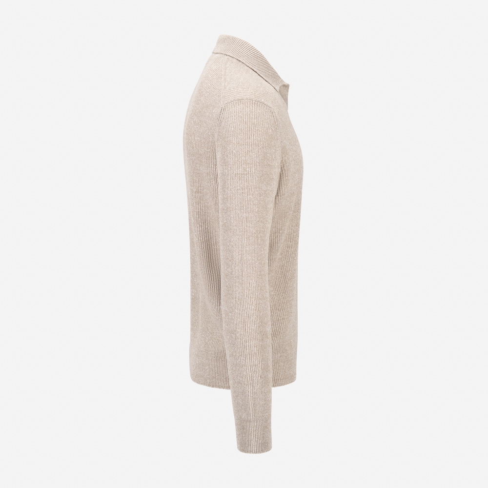 Skipper Collar Sweater Cotton-Linen - Taupe