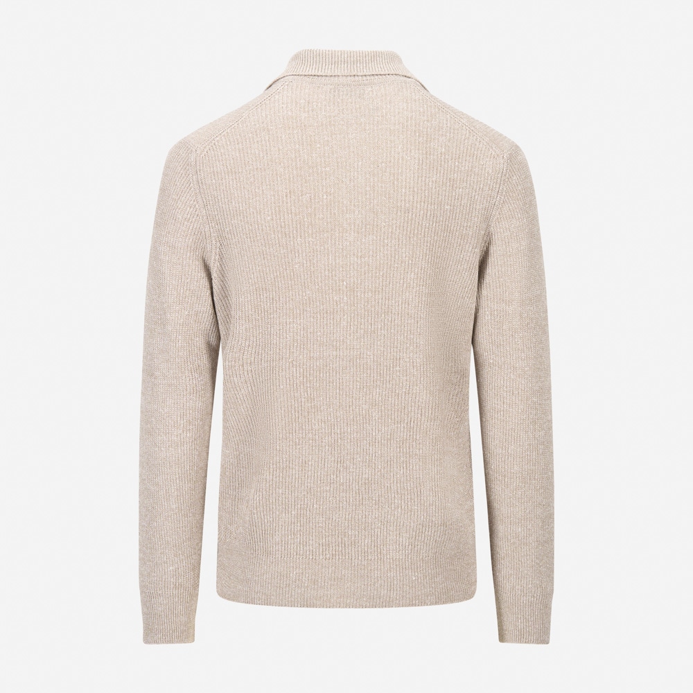 Skipper Collar Sweater Cotton-Linen - Taupe