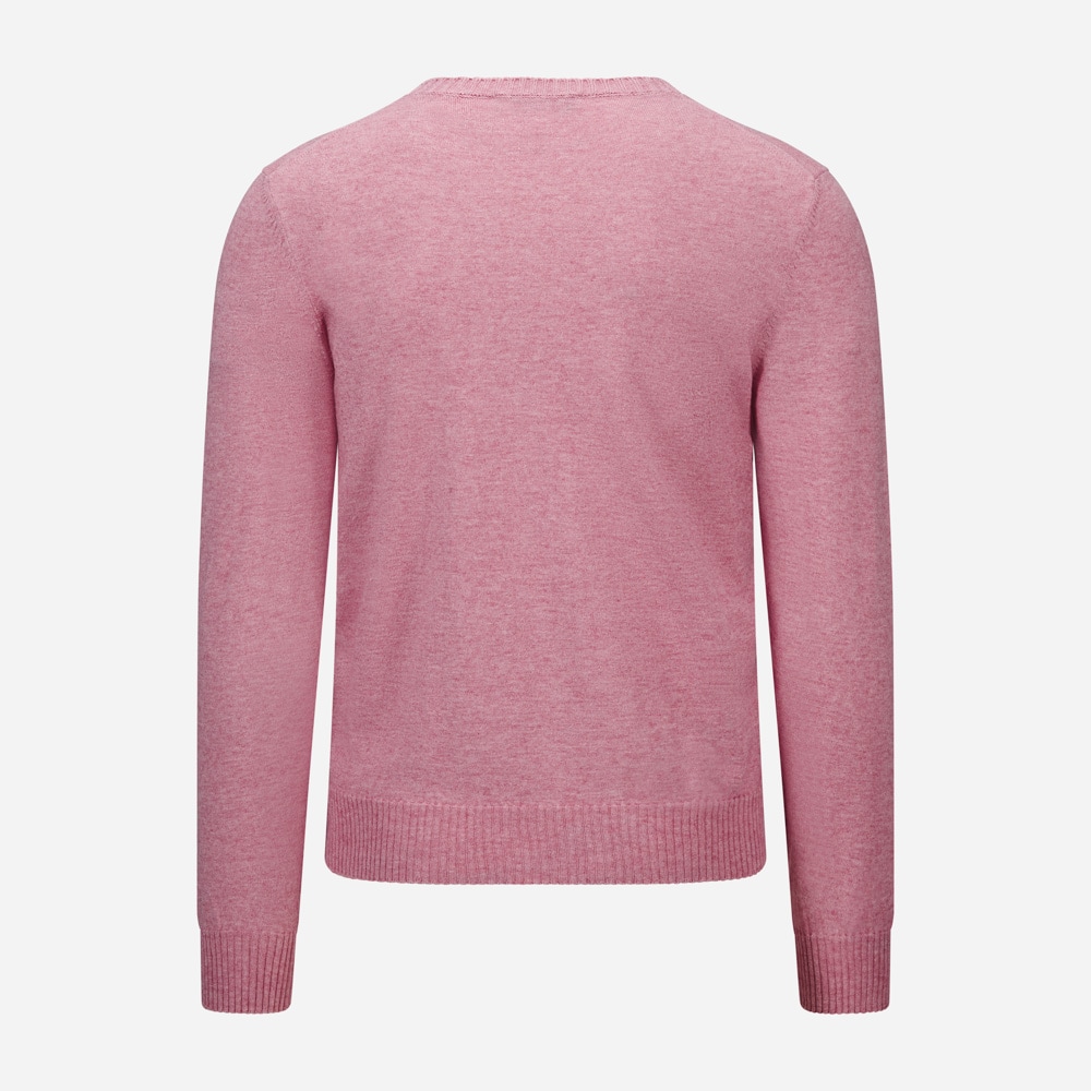Crew Neck Cotton-Cashmere - Pink