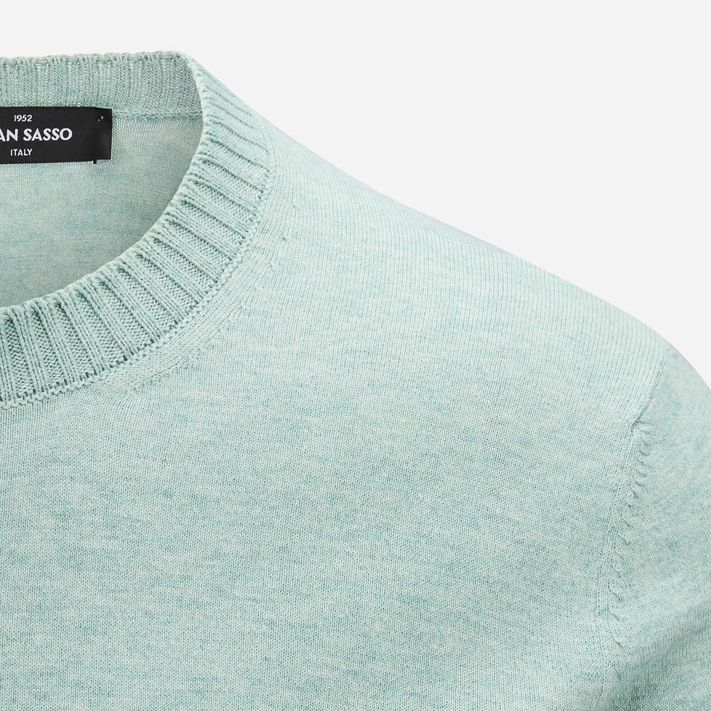 Crew Neck Cotton-Cashmere - Ligth Green