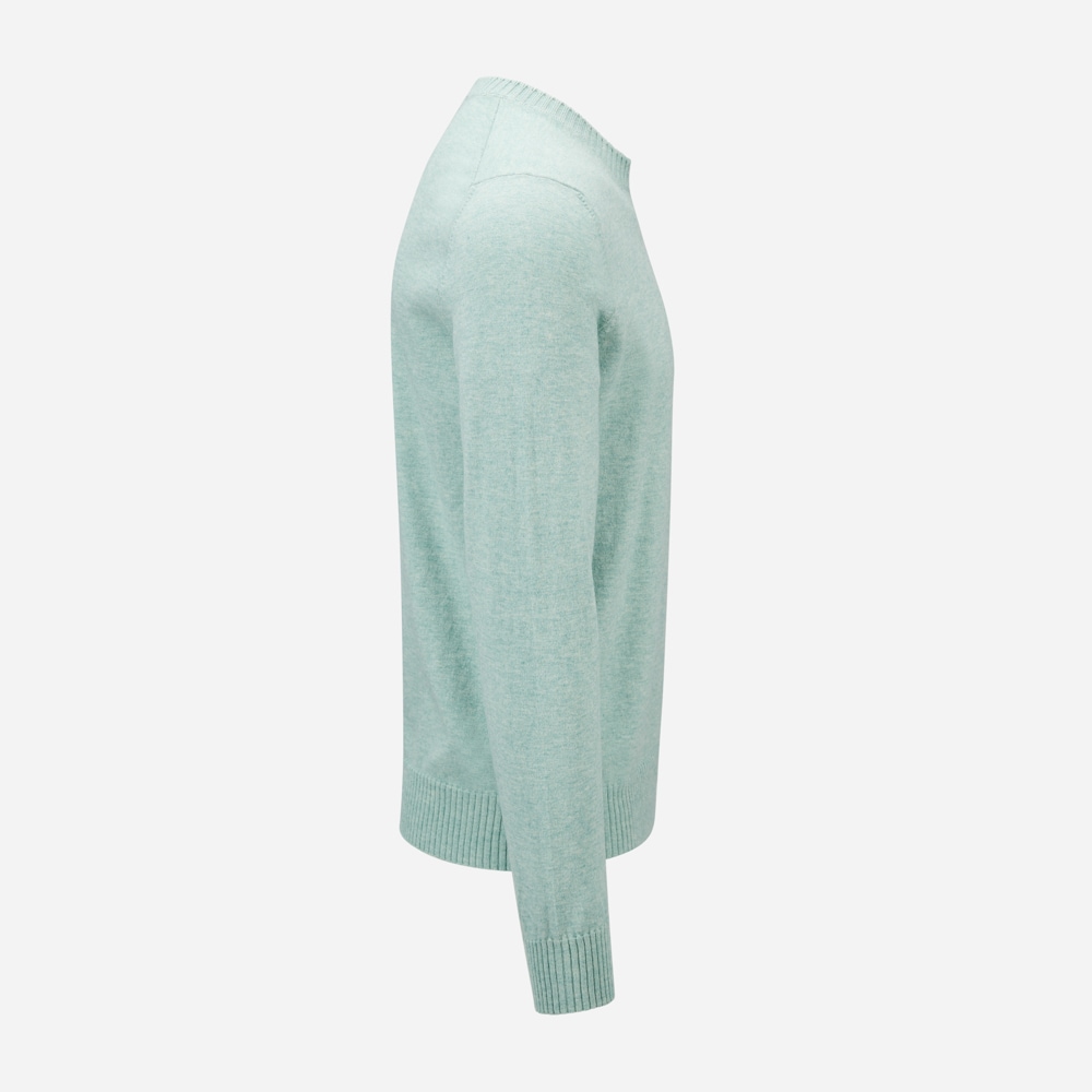 Crew Neck Cotton-Cashmere - Ligth Green