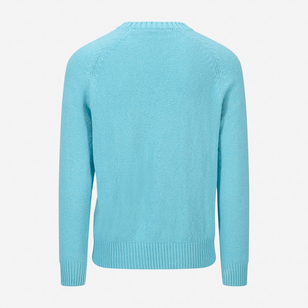Crew Neck Sweater Boucle - Aqua