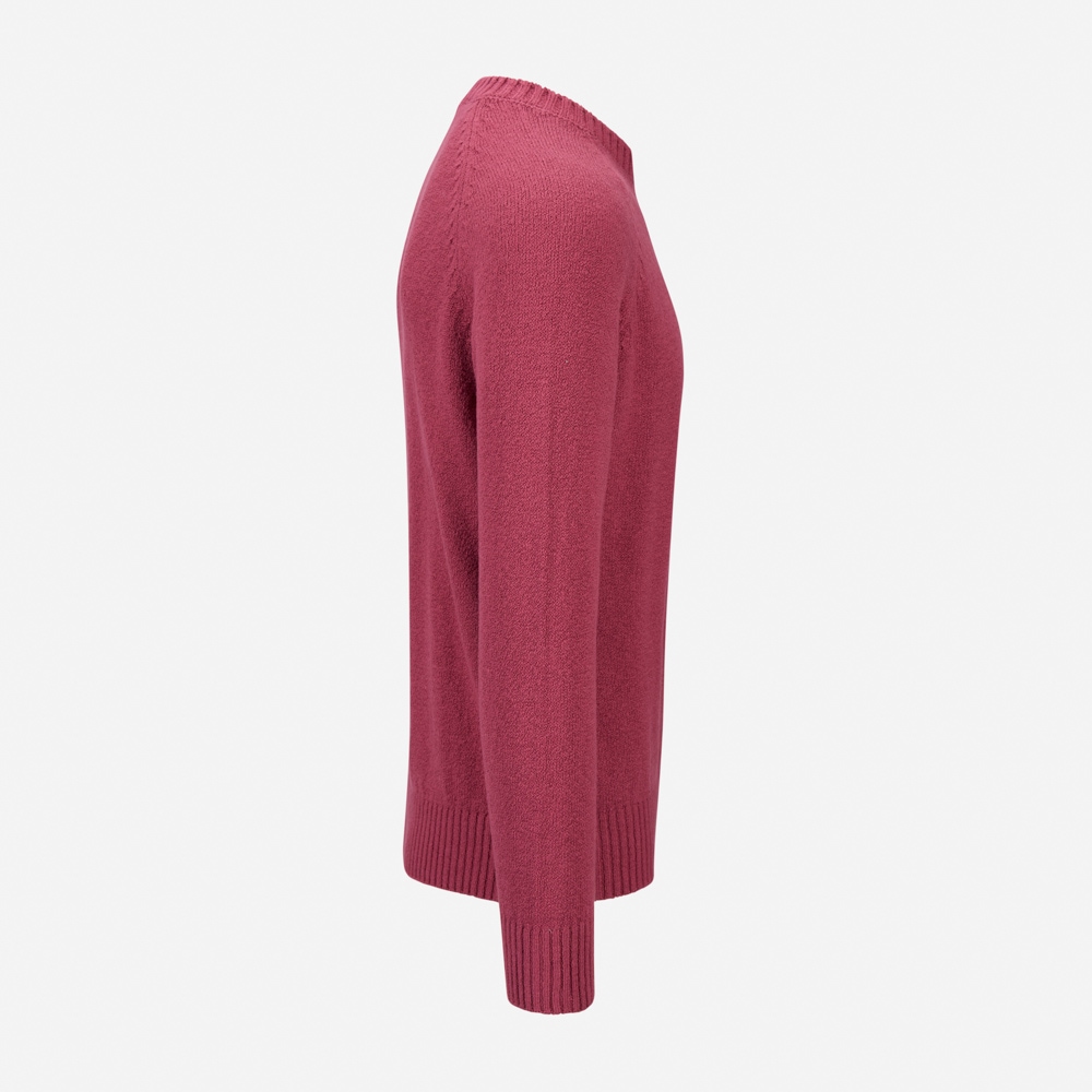 Crew Neck Sweater Boucle - Raspberry