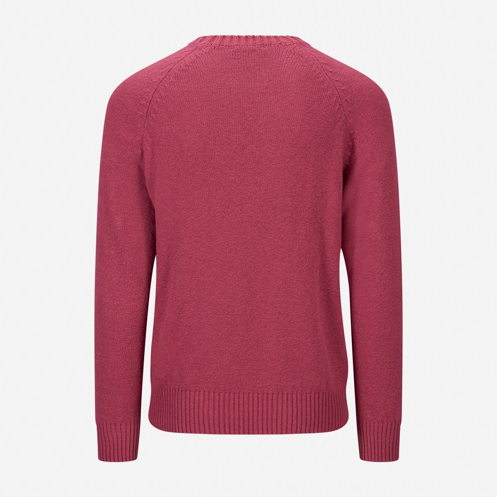 Crew Neck Sweater Boucle - Raspberry