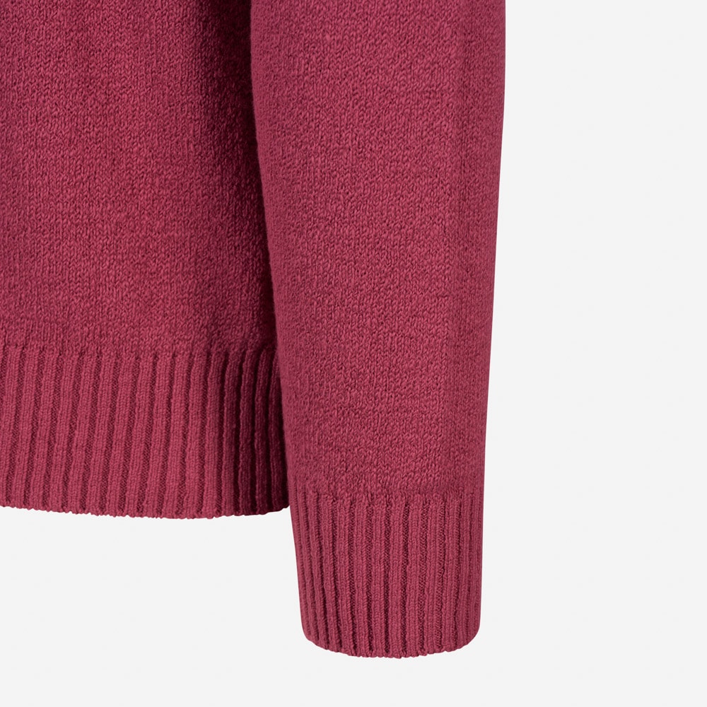 Crew Neck Sweater Boucle - Raspberry