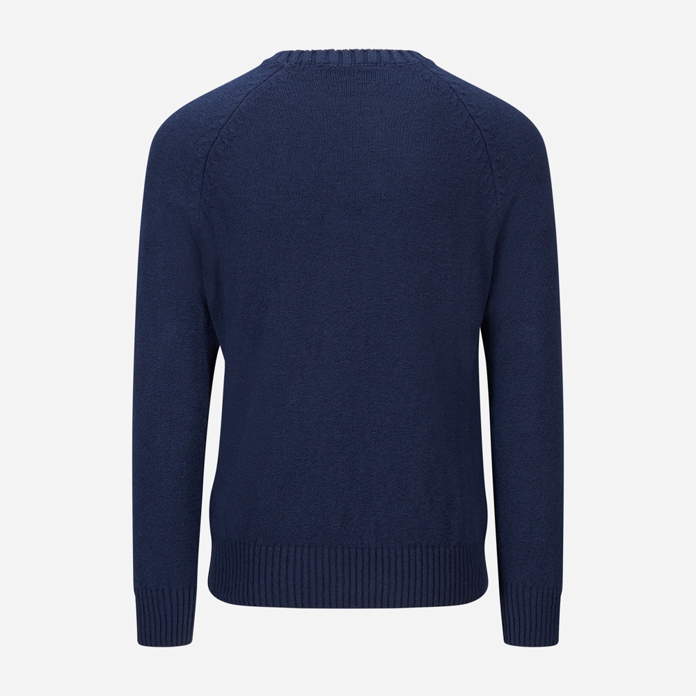 Crew Neck Sweater Boucle - Navy