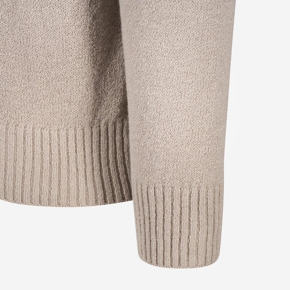 Crew Neck Sweater Boucle - Ligth Beige