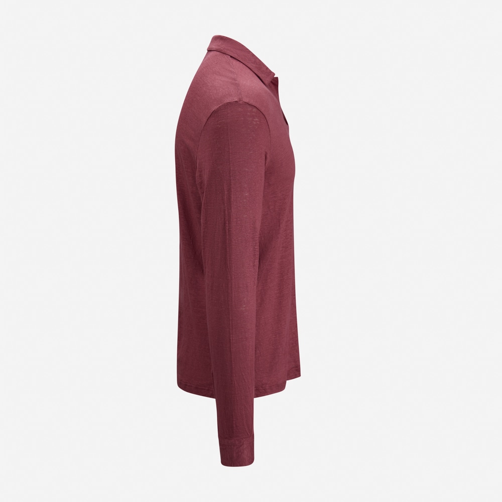 Longsleeve Linen Piquet - Raspberry