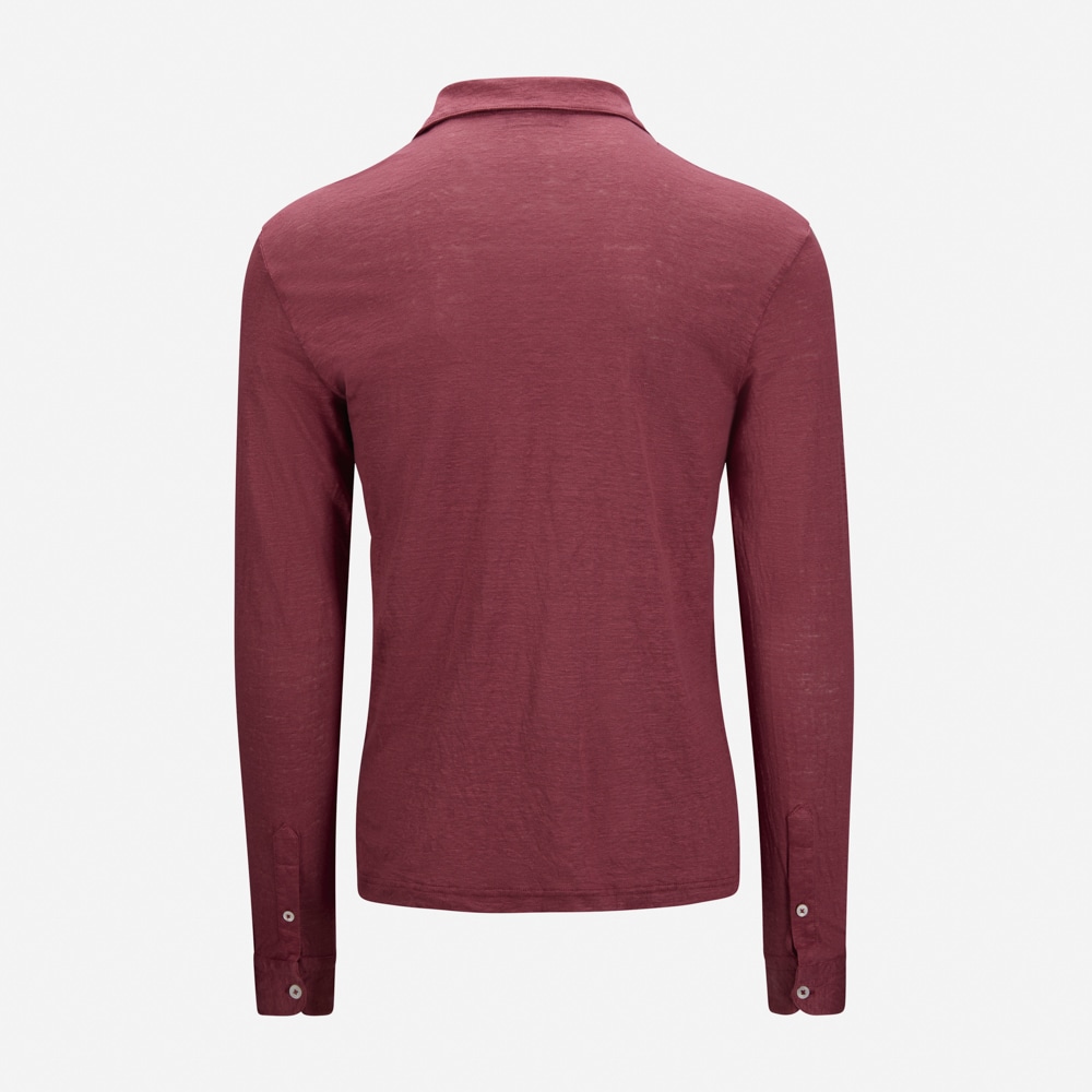 Longsleeve Linen Piquet - Raspberry