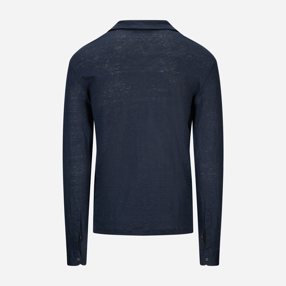 Longsleeve Linen Piquet - Navy