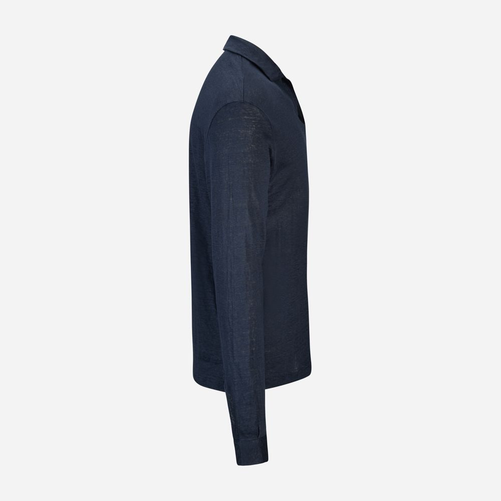 Longsleeve Linen Piquet - Navy