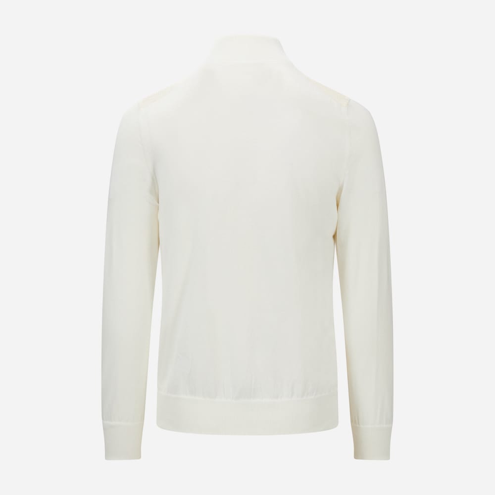 Alcantara-Cotton Jacket - White