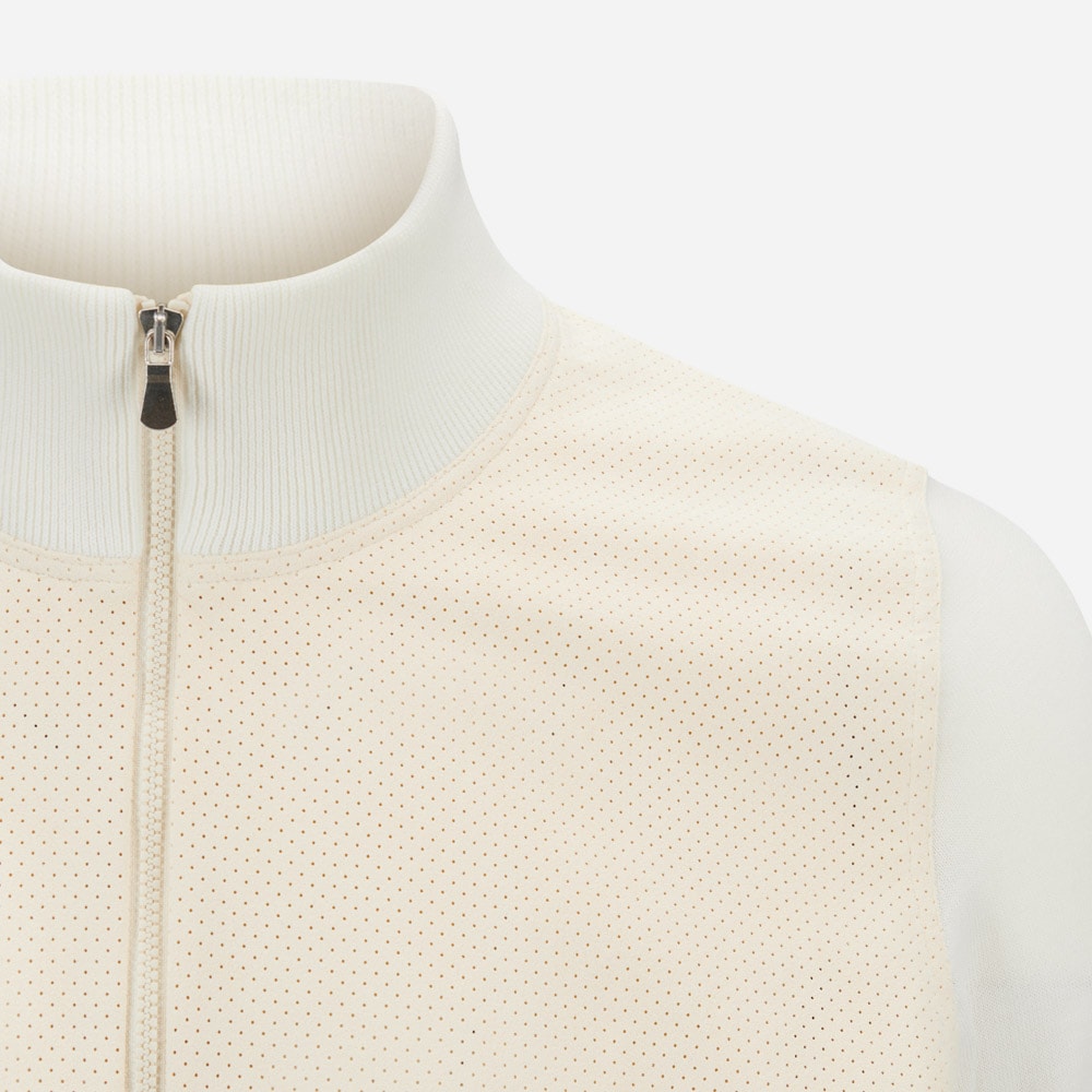 Alcantara-Cotton Jacket - White