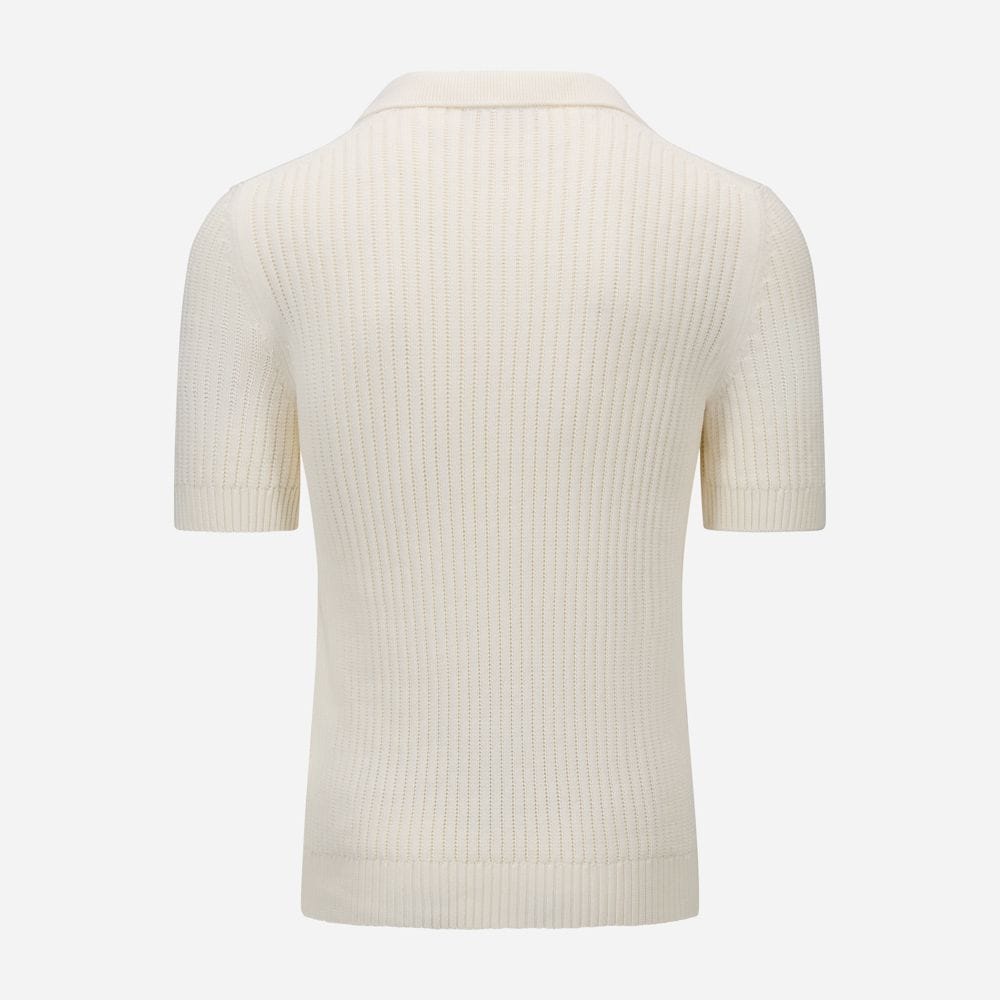 Piquet Skipper Collar Cotton - White