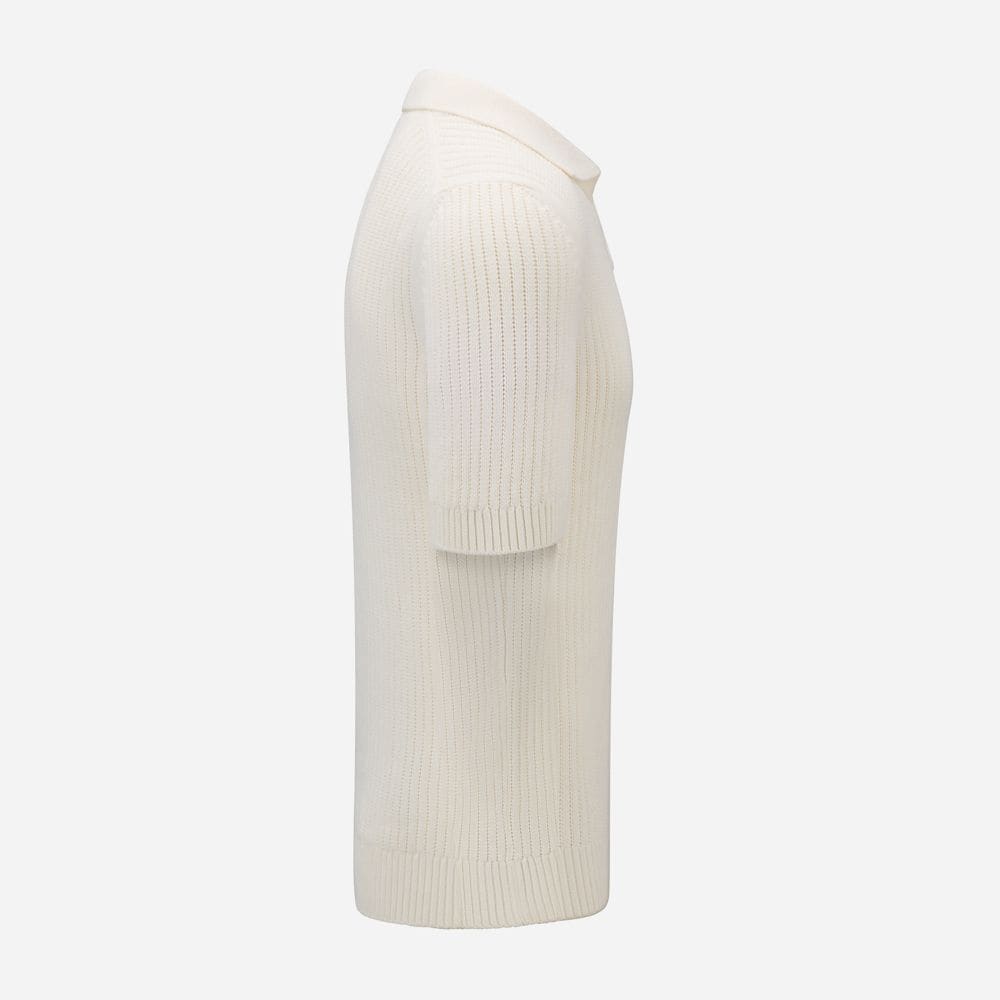 Piquet Skipper Collar Cotton - White