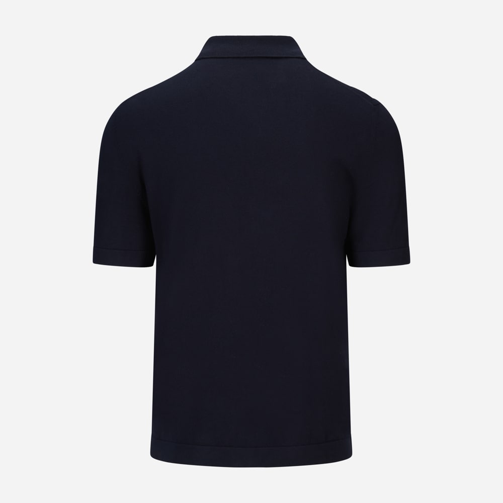 Bowling Shirt Cable Cotton - Navy