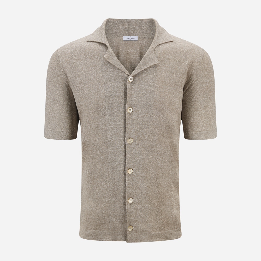 Bowling Shirt Linen - Taupe