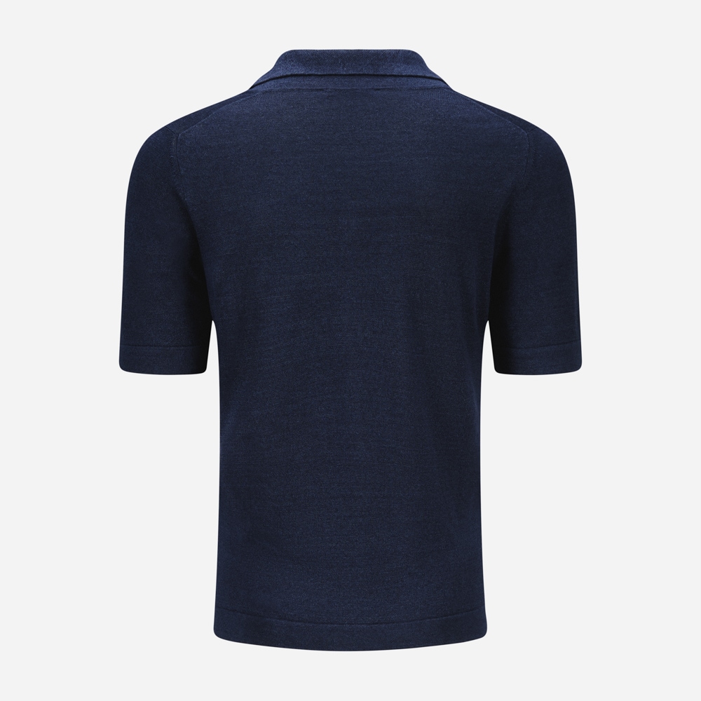 Bowling Shirt Linen - Navy