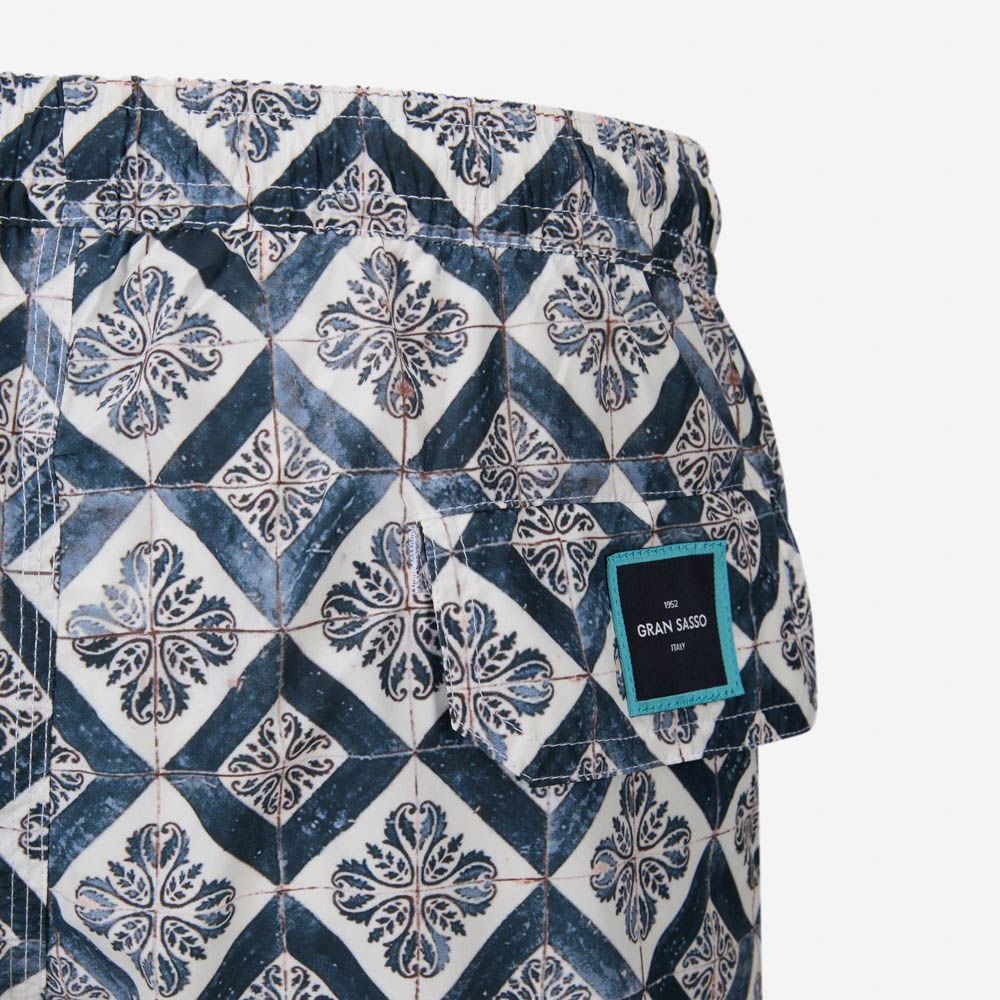 Swim Shorts - Navy Pattern
