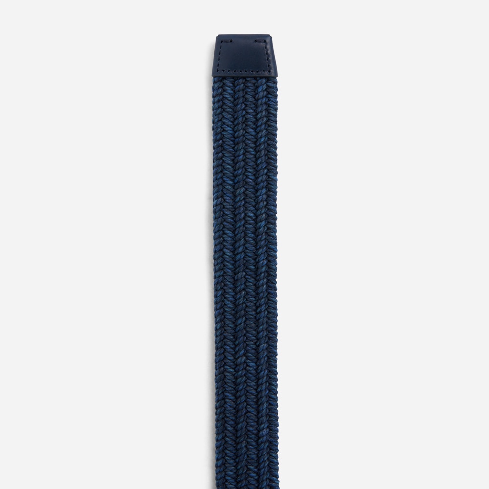 Elastic Washed Belt - Navy