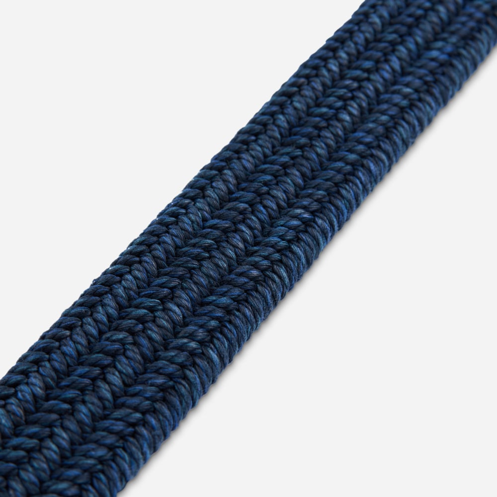 Elastic Washed Belt - Navy