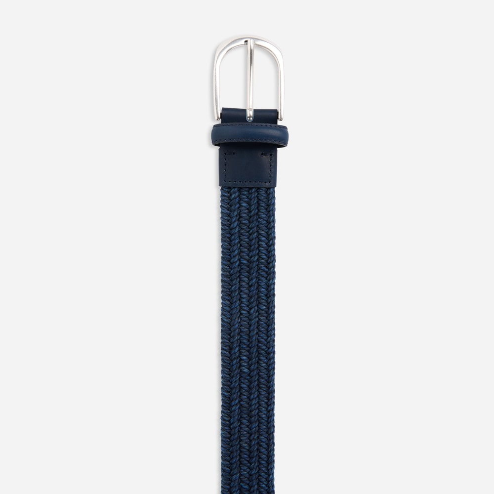 Elastic Washed Belt - Navy