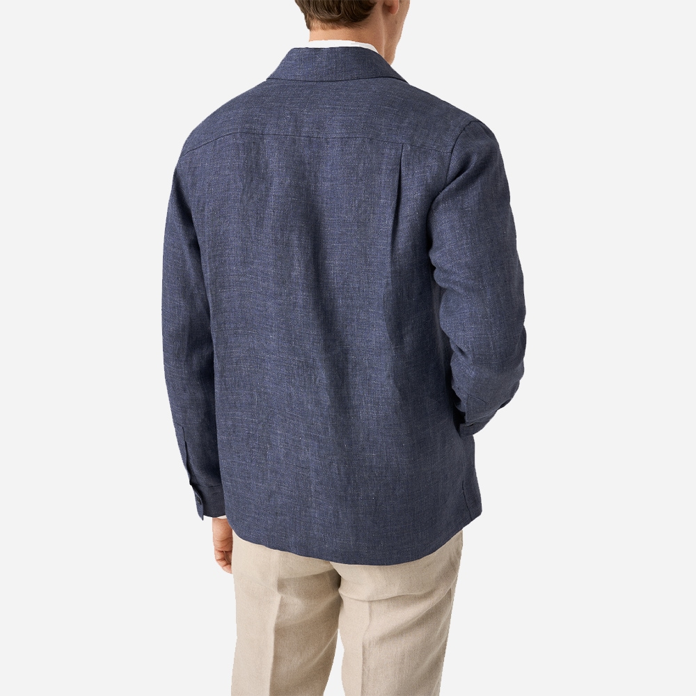 Overshirt Linen - Navy-Blue
