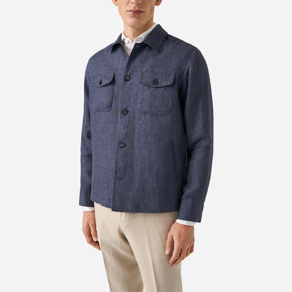 Overshirt Linen - Navy-Blue