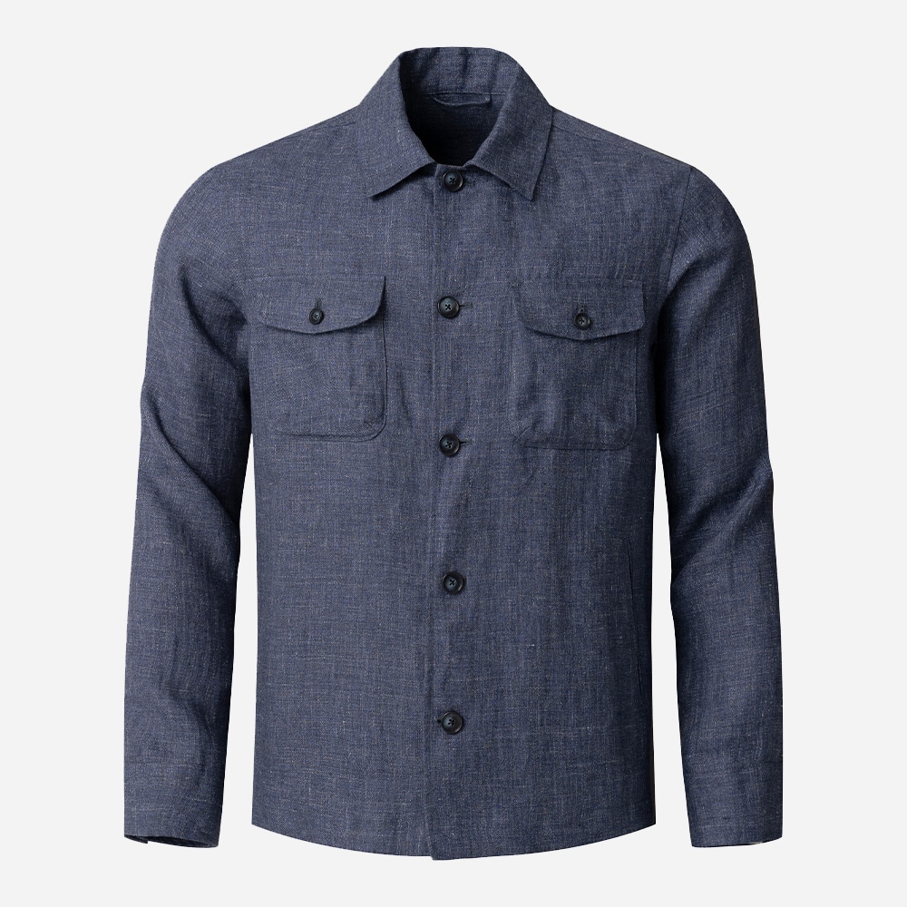 Overshirt Linen - Navy-Blue