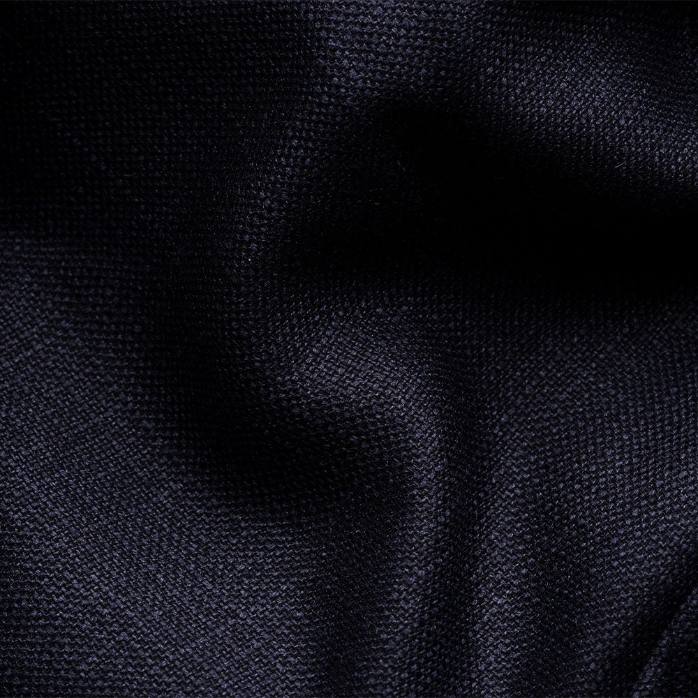 Overshirt Sartorial Wool-Silk-Linen - Navy-Blue