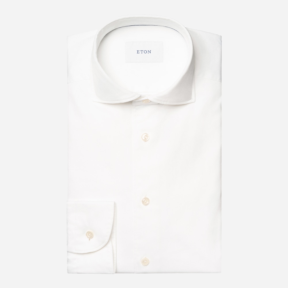 Slim Denim Stretch Shirt - White