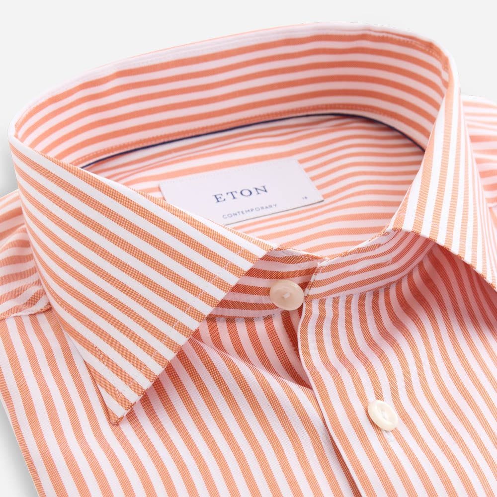 Contemporary Signature Oxford Shirt - Orange Striped