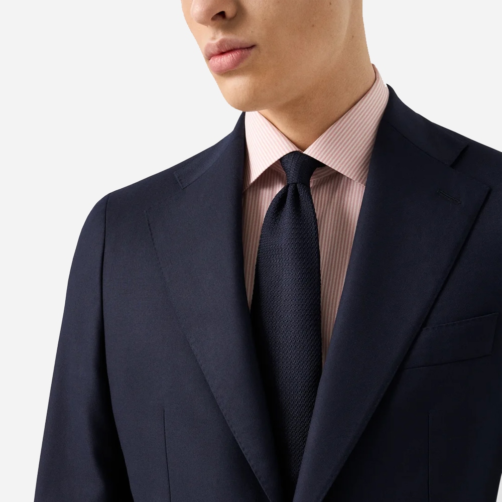 Slim Cotton-Tencel Shirt - Pink Bengal Striped