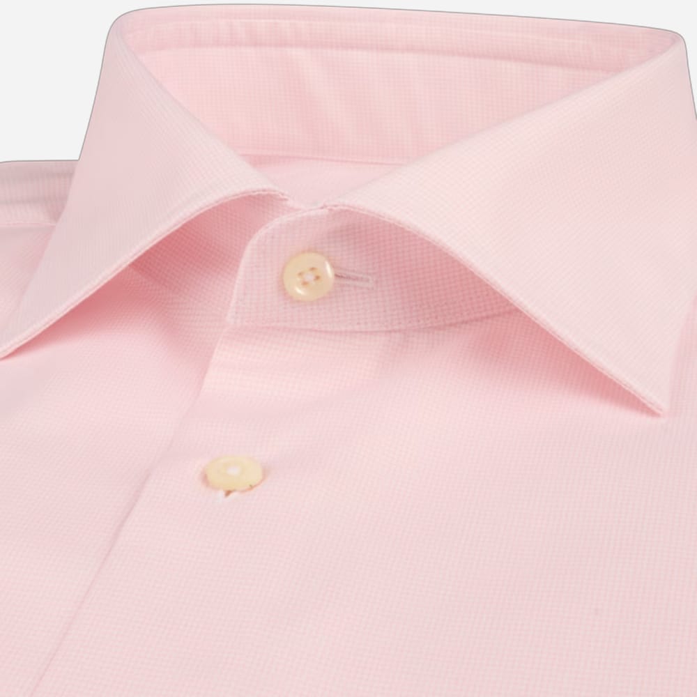 Fitted Body Shirt - Light Pink Check