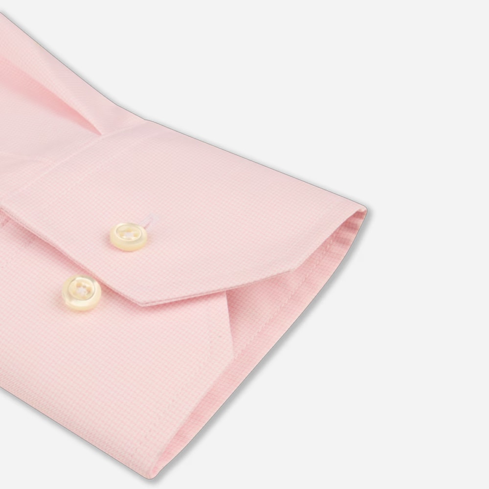Fitted Body Shirt - Light Pink Check