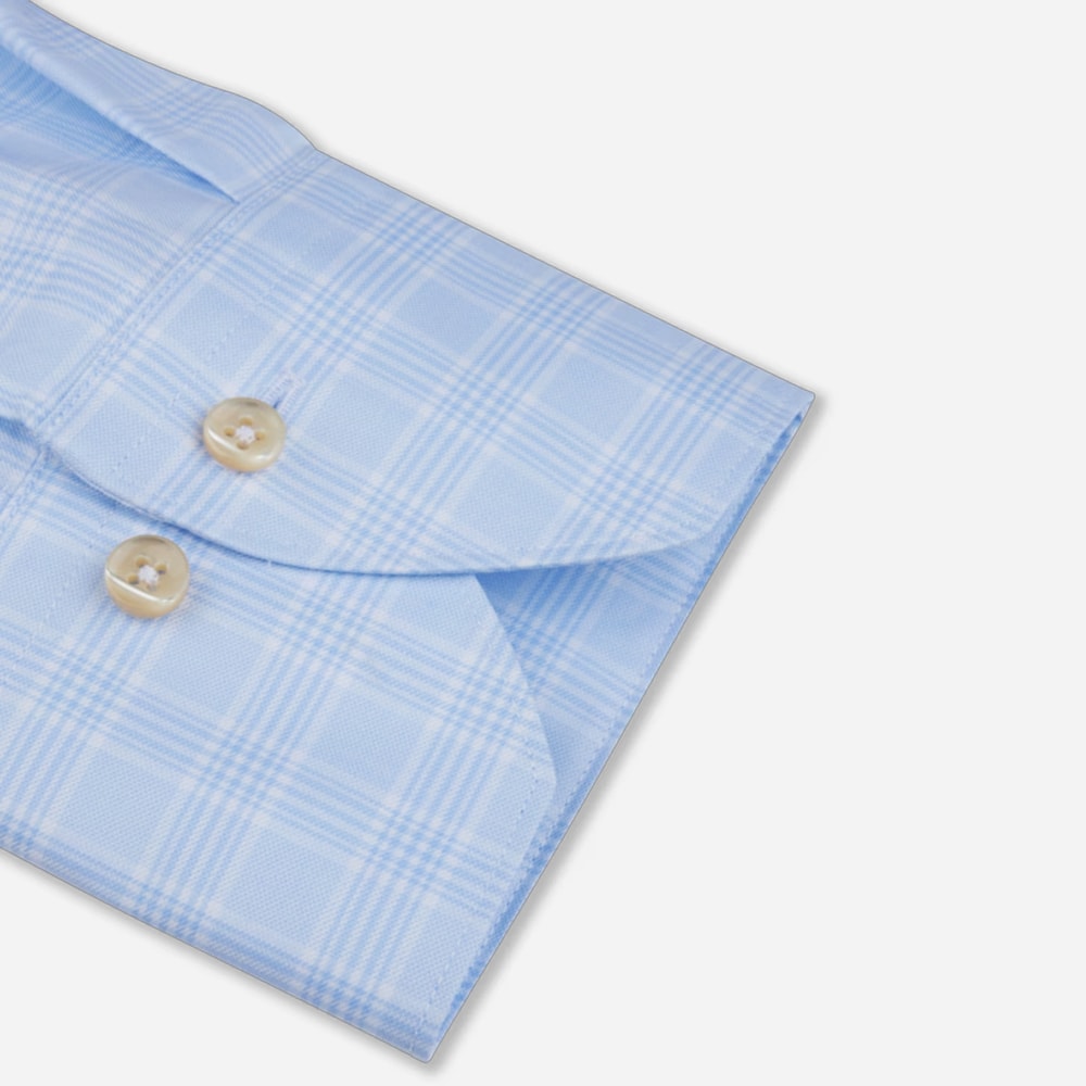 Fitted Body Shirt - Blue Check