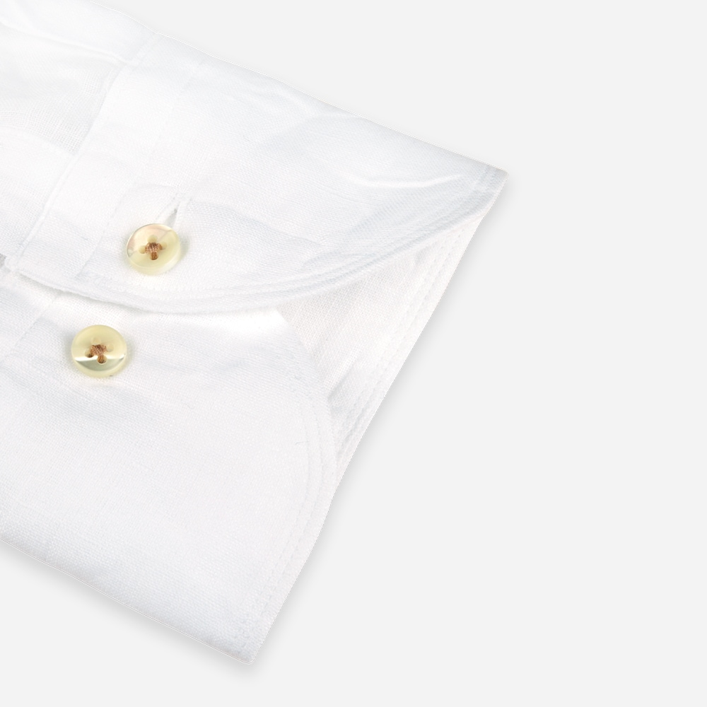 Slimline Linen Shirt - White