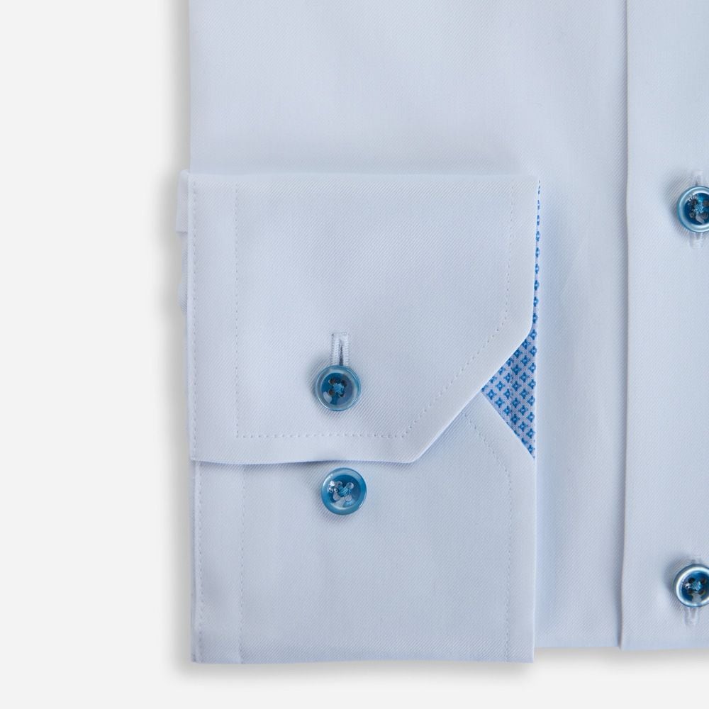 Fitted Body Contrast Shirt - White
