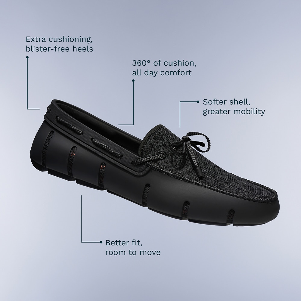 Braided Lace Loafer - White-Navy