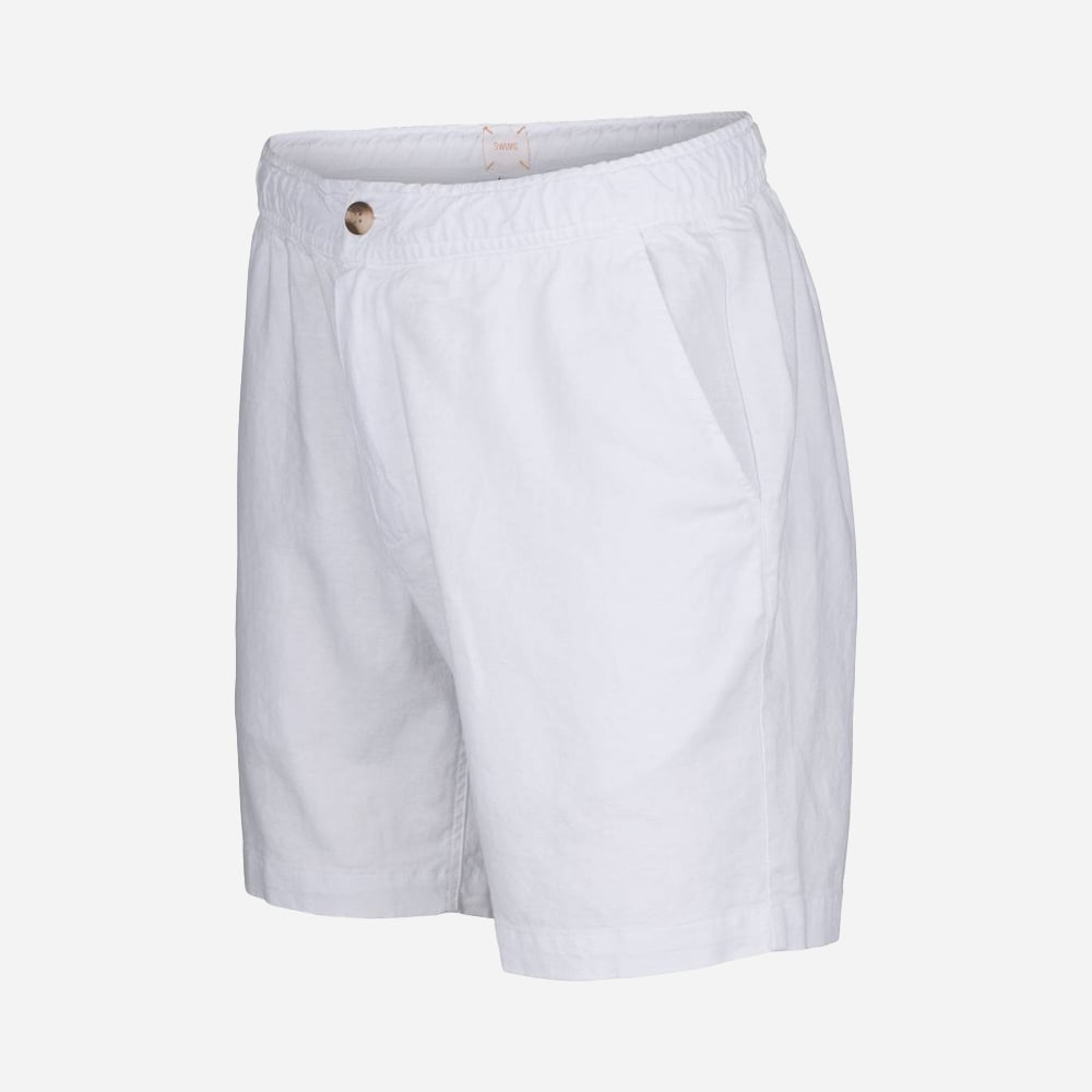 Samos Linen Shorts - White