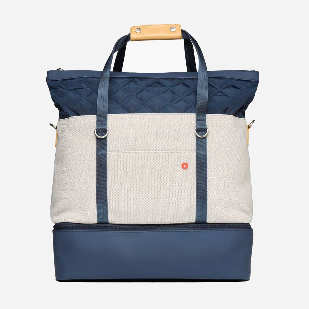 Travel Tote Knit - Navy/Sand
