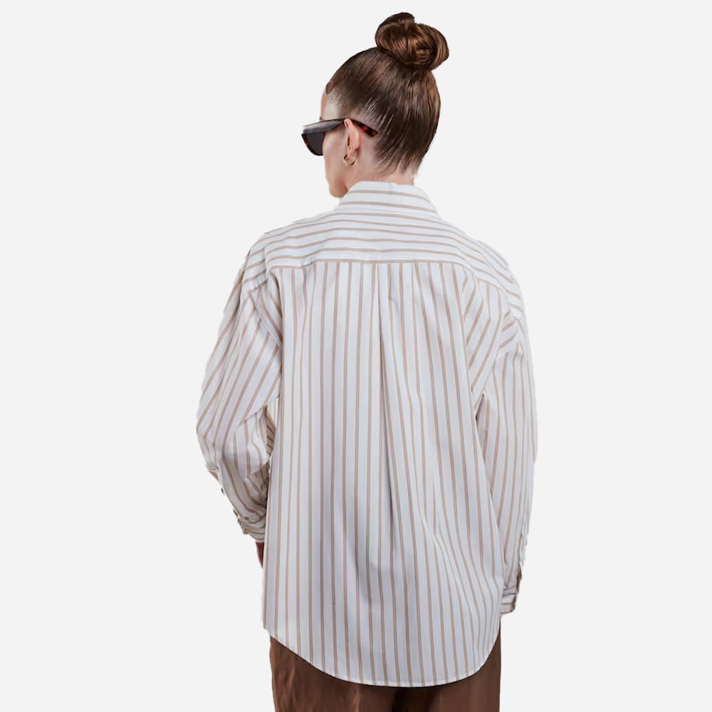 Jackie Shirt - Beige Stripes