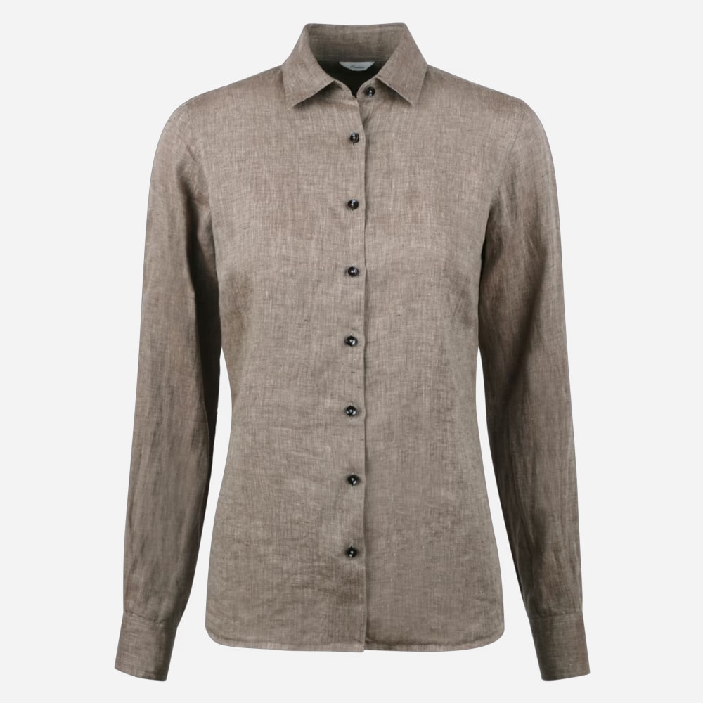 Sofie Linen Shirt - Light Brown