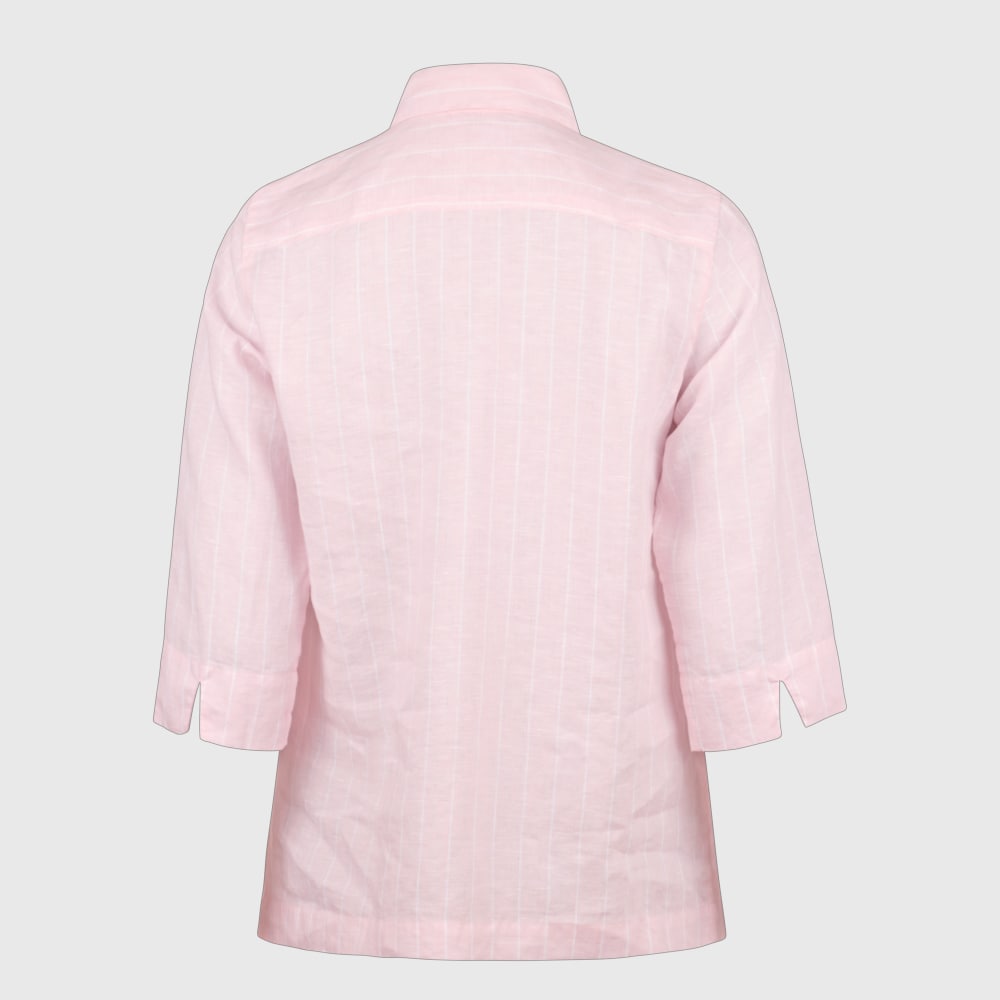 Stella Popover Shirt - Light Pink Stripes