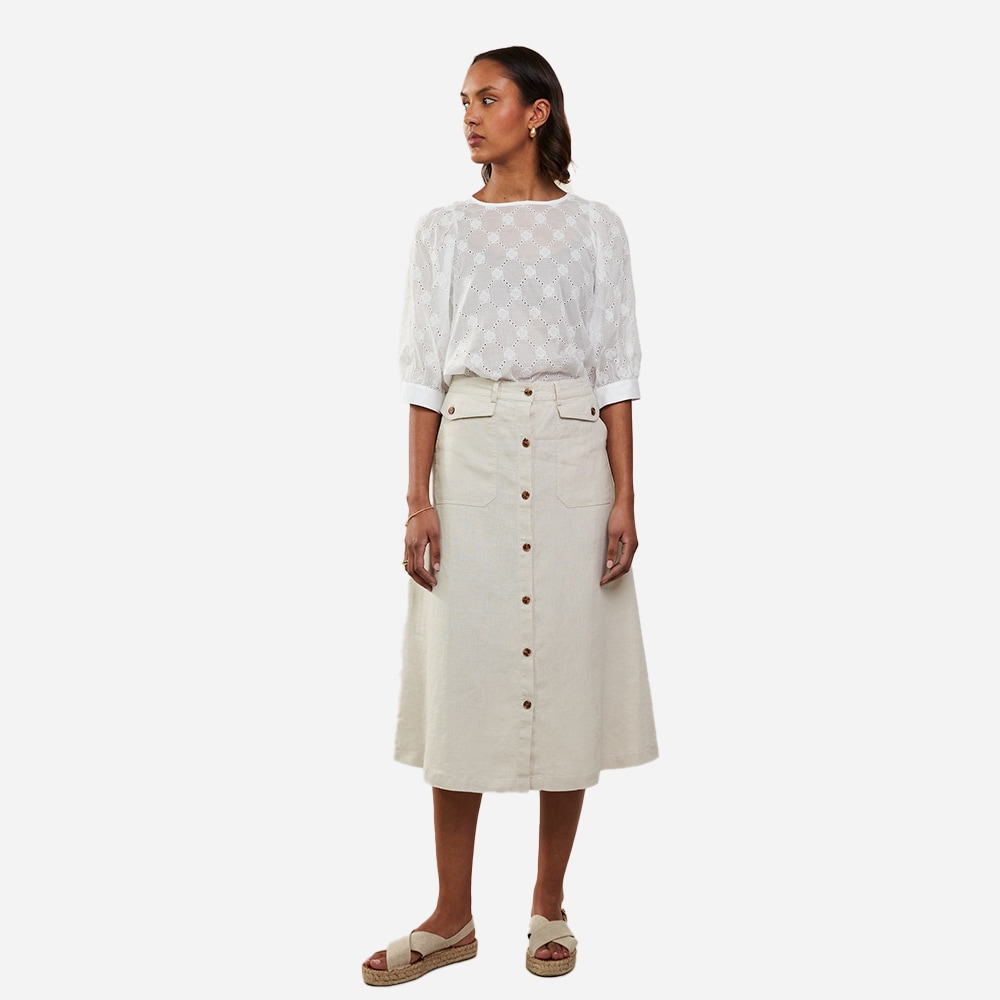Heidi Cargo Skirt - Light Beige